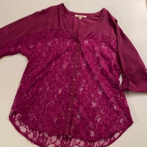 Lacey short sleeved blouse by Black Rain.